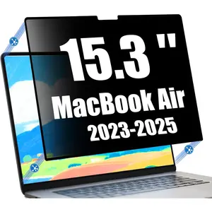 Privacy Screen Protector for MacBook Air 15.3 Inch (2023-2026, M2-M5) - Nano-Suction Removable Anti-Spy Filter, Blue Light Blocking, Ultra-Thin Design