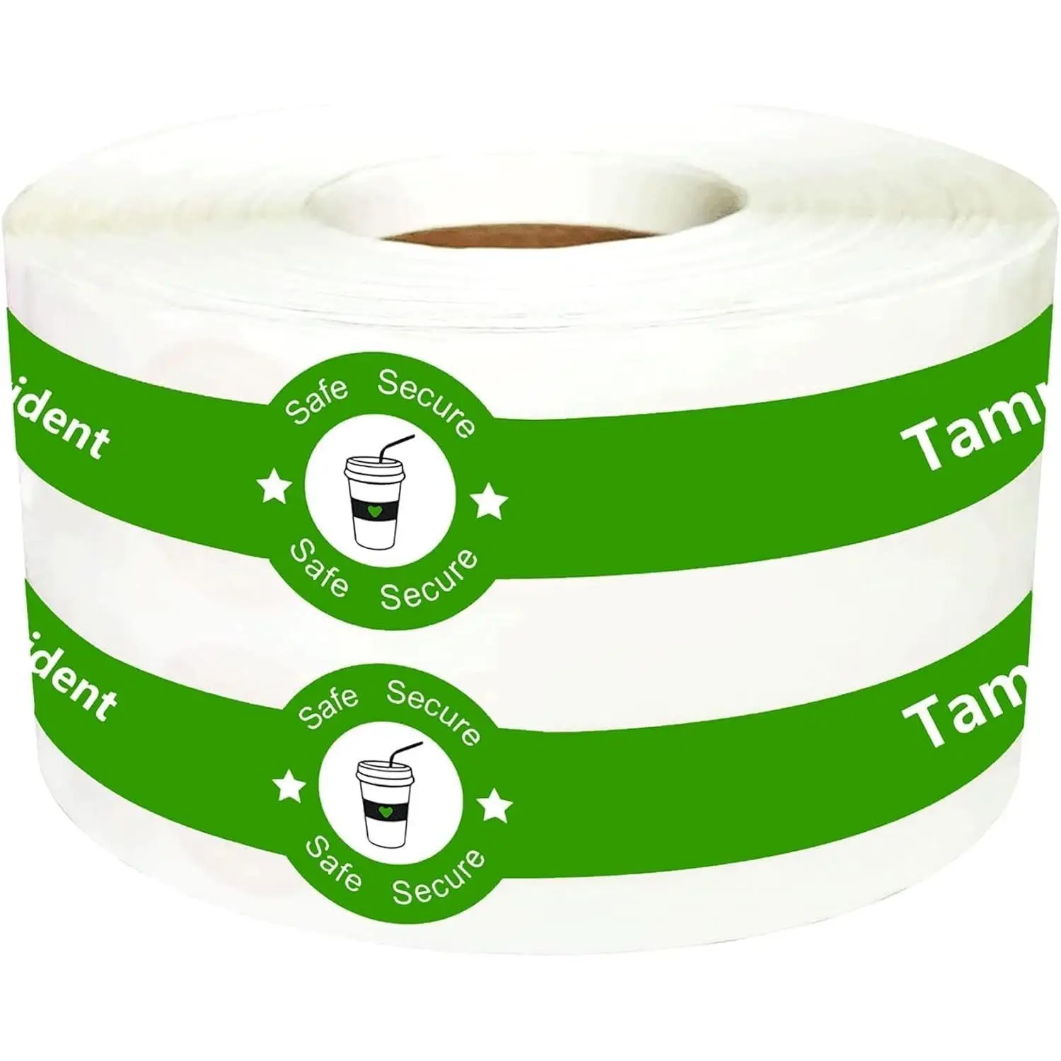 Safe Secure Tamper Evident Seals Stickers for Drink Lids 1"x 9"Tamper Proof Stickers-500Pcs Food Delivery Stickers Sealed for Freshness Labels Drink Food Coffee Milk Tea Ice Cream Safety Seal Stickers