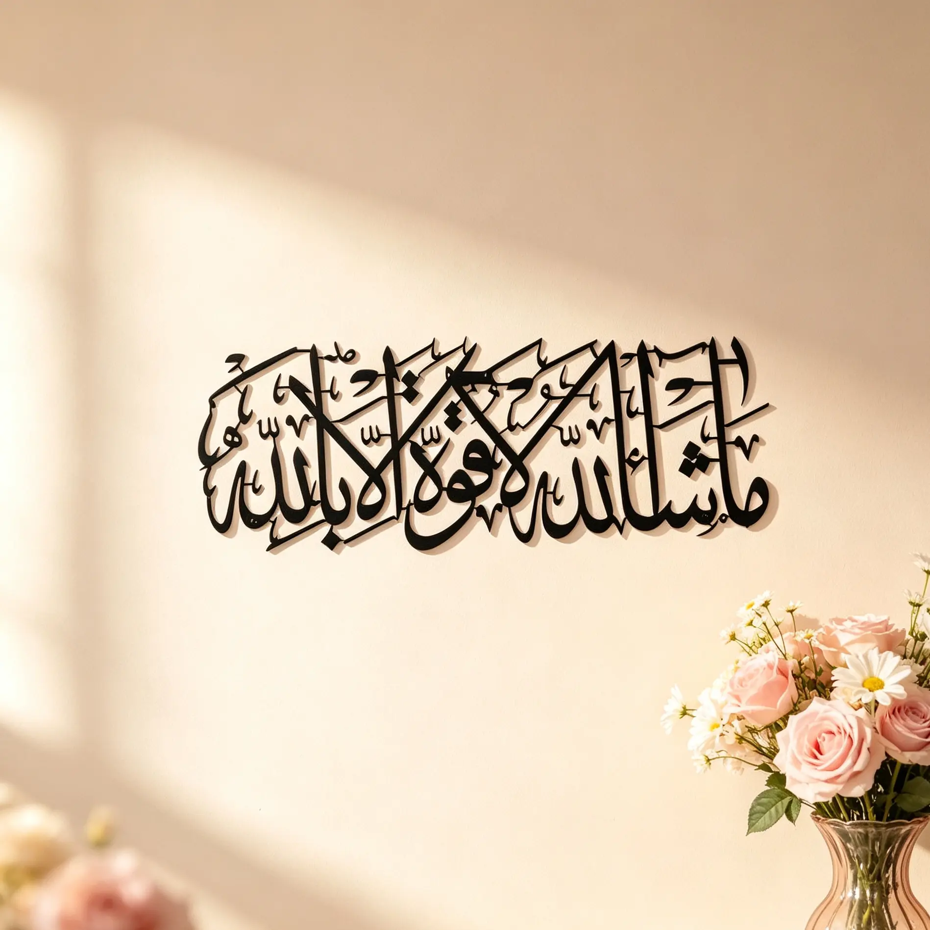1pc Metal Islamic Wall Art, Housewarming Gift, Muslim Gift, Ramadan Decoration, Islamic Gift - Home Decor - Wall Decoration. It can also be given as a gift for any occasion.