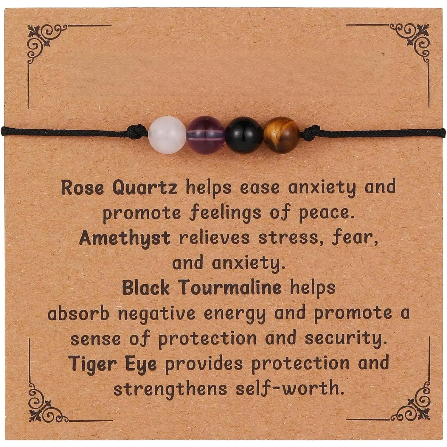 Empath Protection Bracelet Empath Bracelets Gifts  Her Natural Healing Crystal Beaded Bracelet, Tourmaline, Amethyst, Hematite, Rose Quartz, Jewelry  Best Friends Daughter Mom