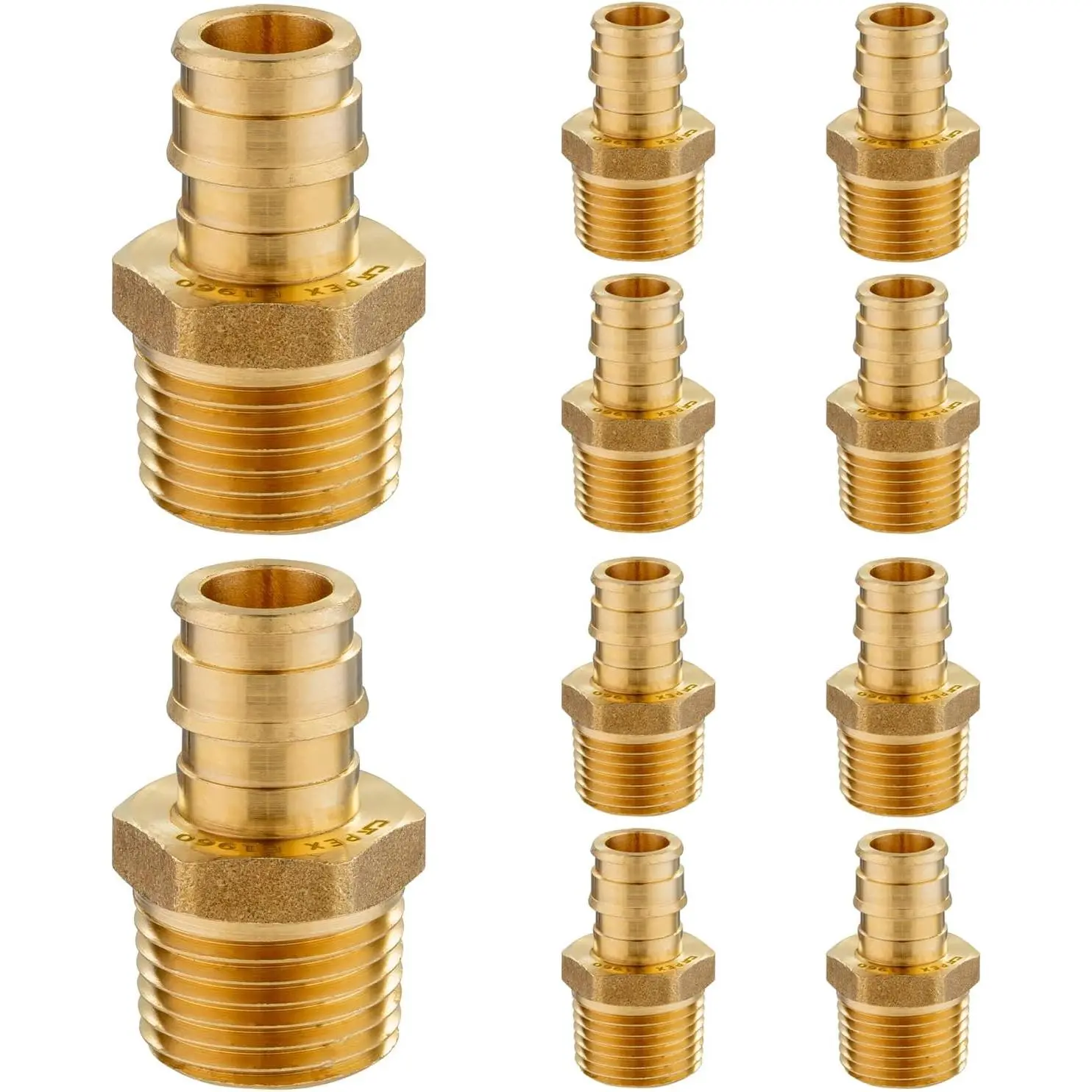 10 Pack PEX-A Fittings, 3/4" x 3/4" Pex-A Expansion Male NPT Adapter(PEX1960018)