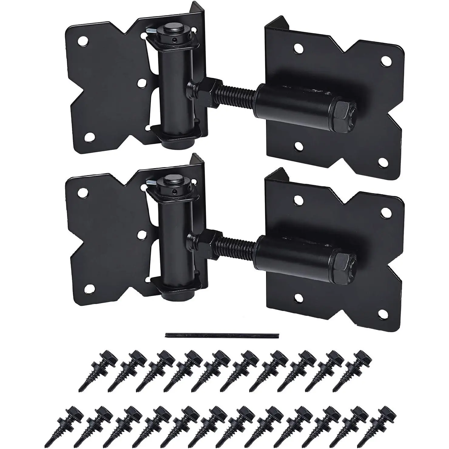 Heavy-duty self-closing door hinges, adjustable up to 90 degrees, 2 pieces