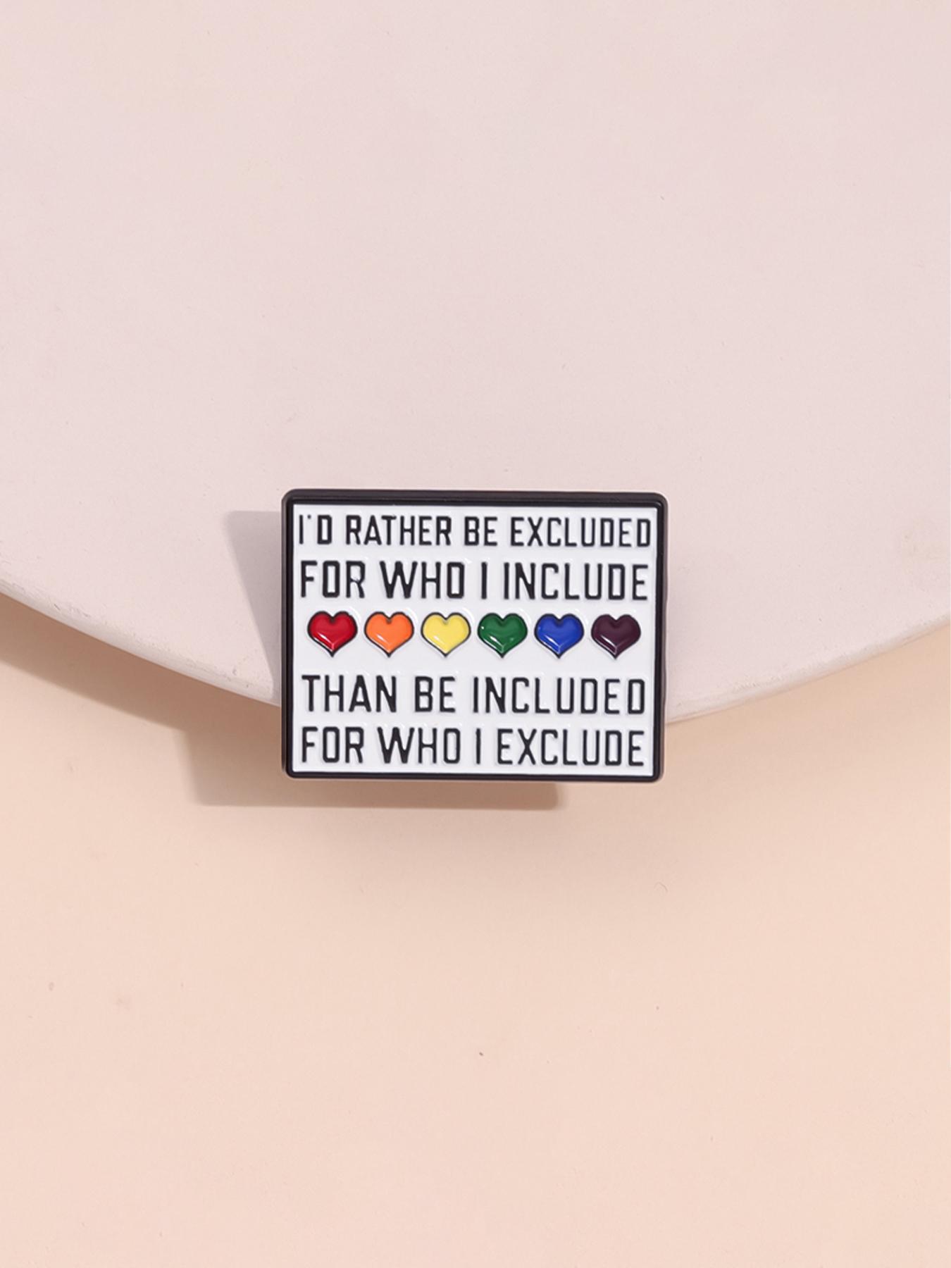 Heart & Letters Design Brooch, Fashion Brooch for Women & Men, Enamel Pin Suitable for Backpacks, Jeans, Scarves, Hats Decoration, Hat Pins, Fashion Accessory