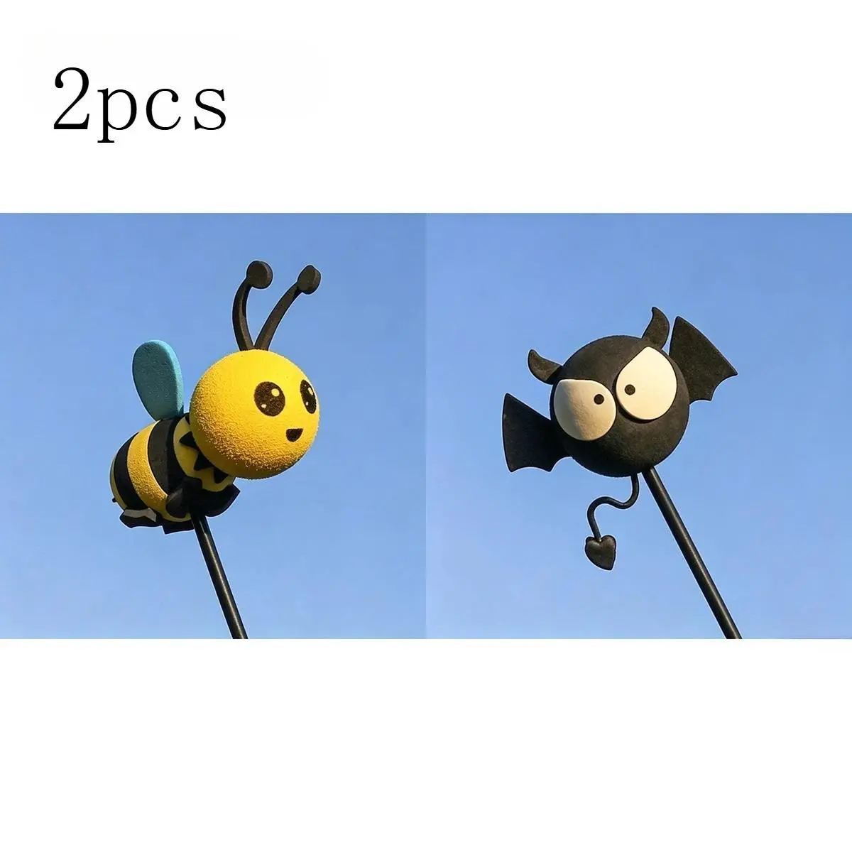 2pcs Car antenna decorative ball, little devil, fun car exterior decoration, creative Christmas gift