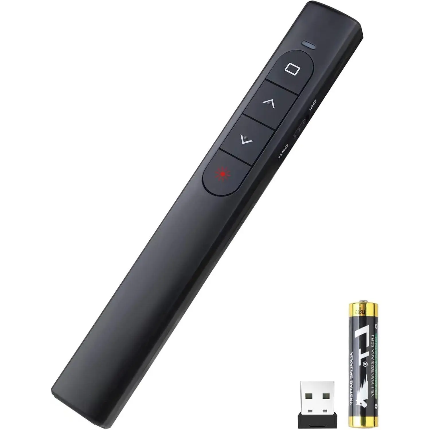 Wireless Presenter Remote, Presentation Clicker with Hyperlink & Volume Control for PowerPoint, Keynote, PPT, Mac, PC, Laptop (Battery Included)Gift
