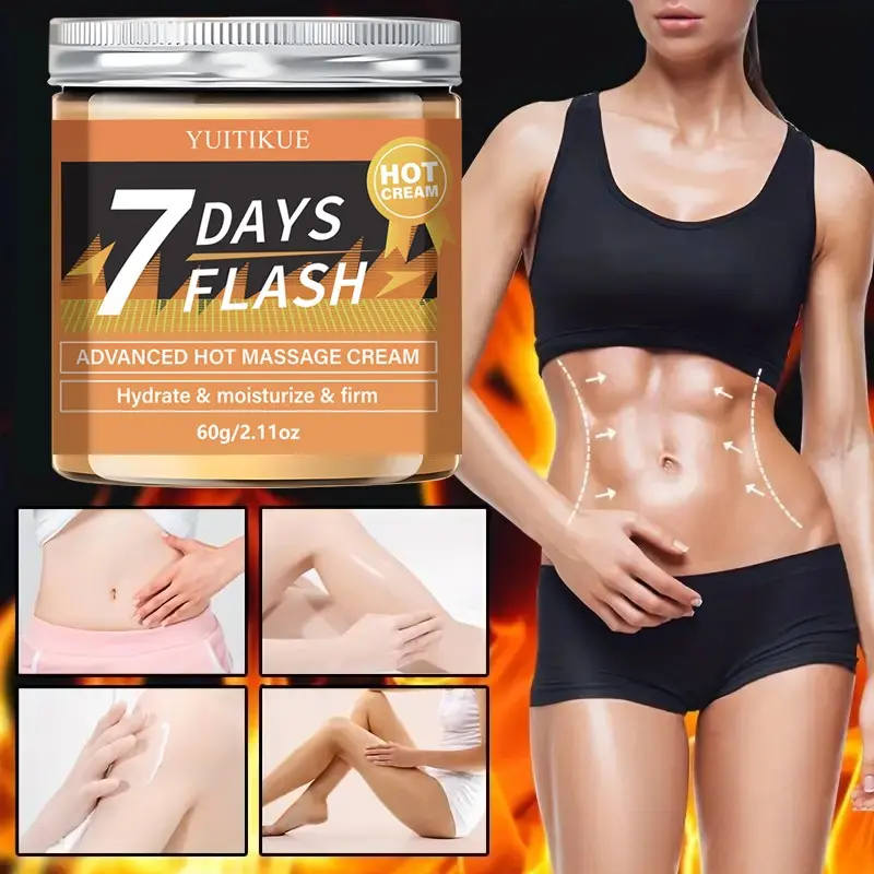 Hot Compress Massage Cream, Firming Hydrating Cream, Body Balm Lotion, Body Moisturizing and Firming, Skin Care for Sports, 60g, Ideal for Hydration and Tightening