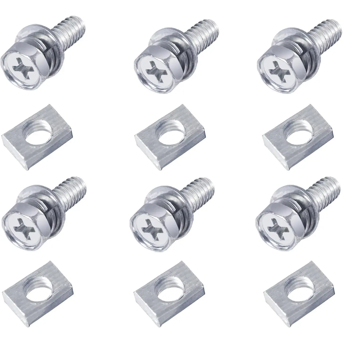 6 count  and Nuts Kit,    and Nuts, M6x16MM   Screw and Nut,  Terminal  and Nuts Carbon Steel