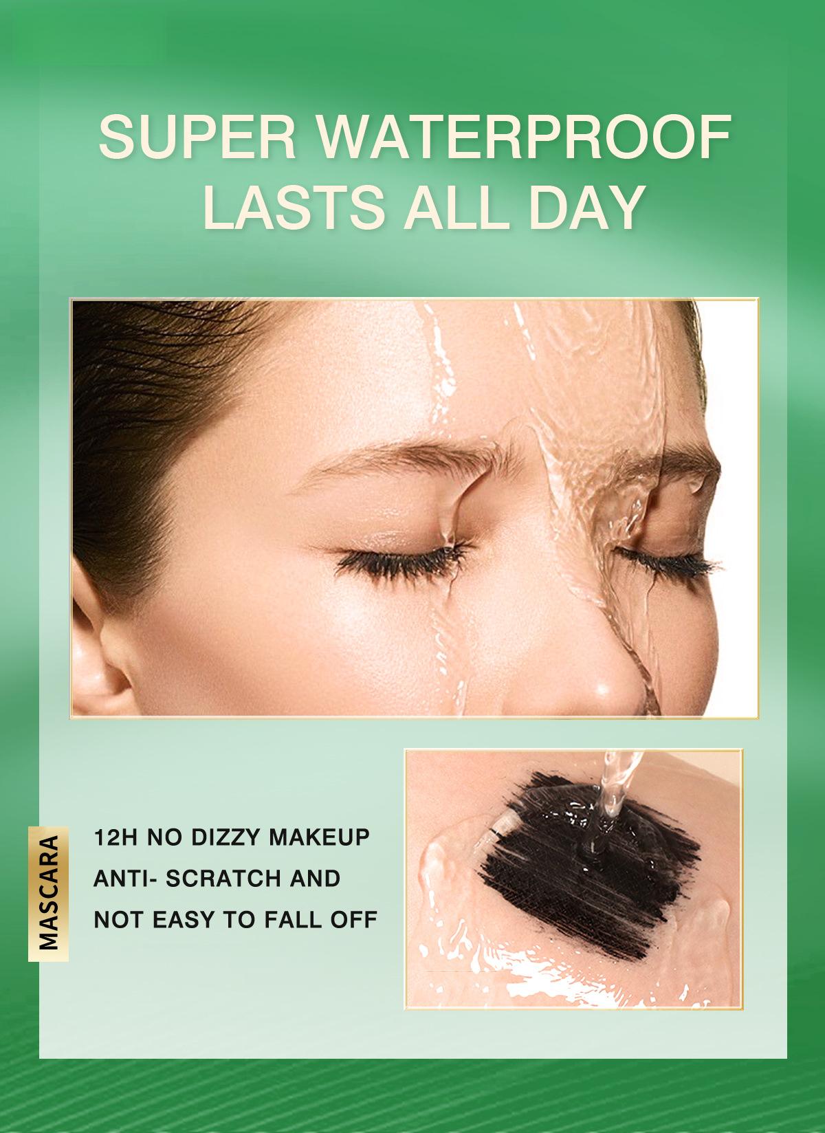 Waterproof and sweatproof mascara, non-smudging, thickening, curling, quick-drying, setting eyelash primer, in stock