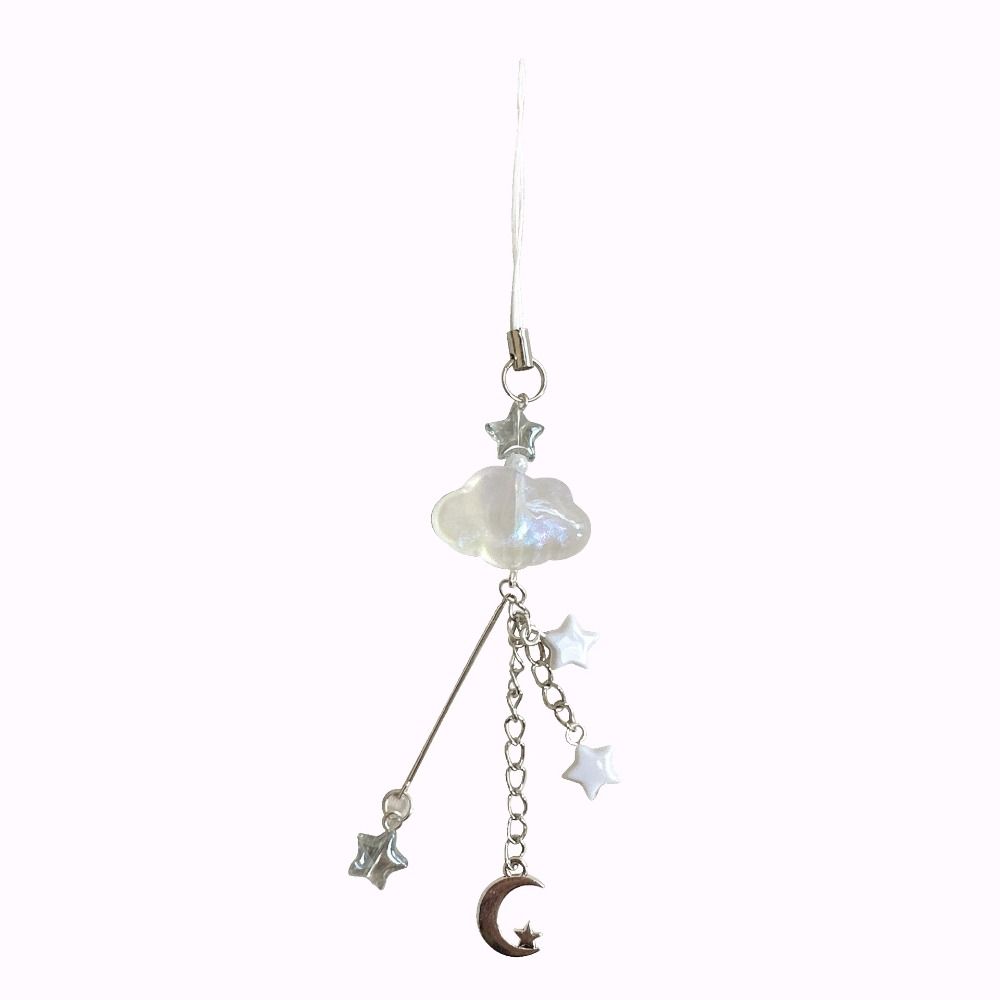 Acrylic Moon Star Phone Charms DIY Handmade Anti-Lost Cloud Phone Chains Chinese Style Ins Mid-Autumn Festival Mobile Strap