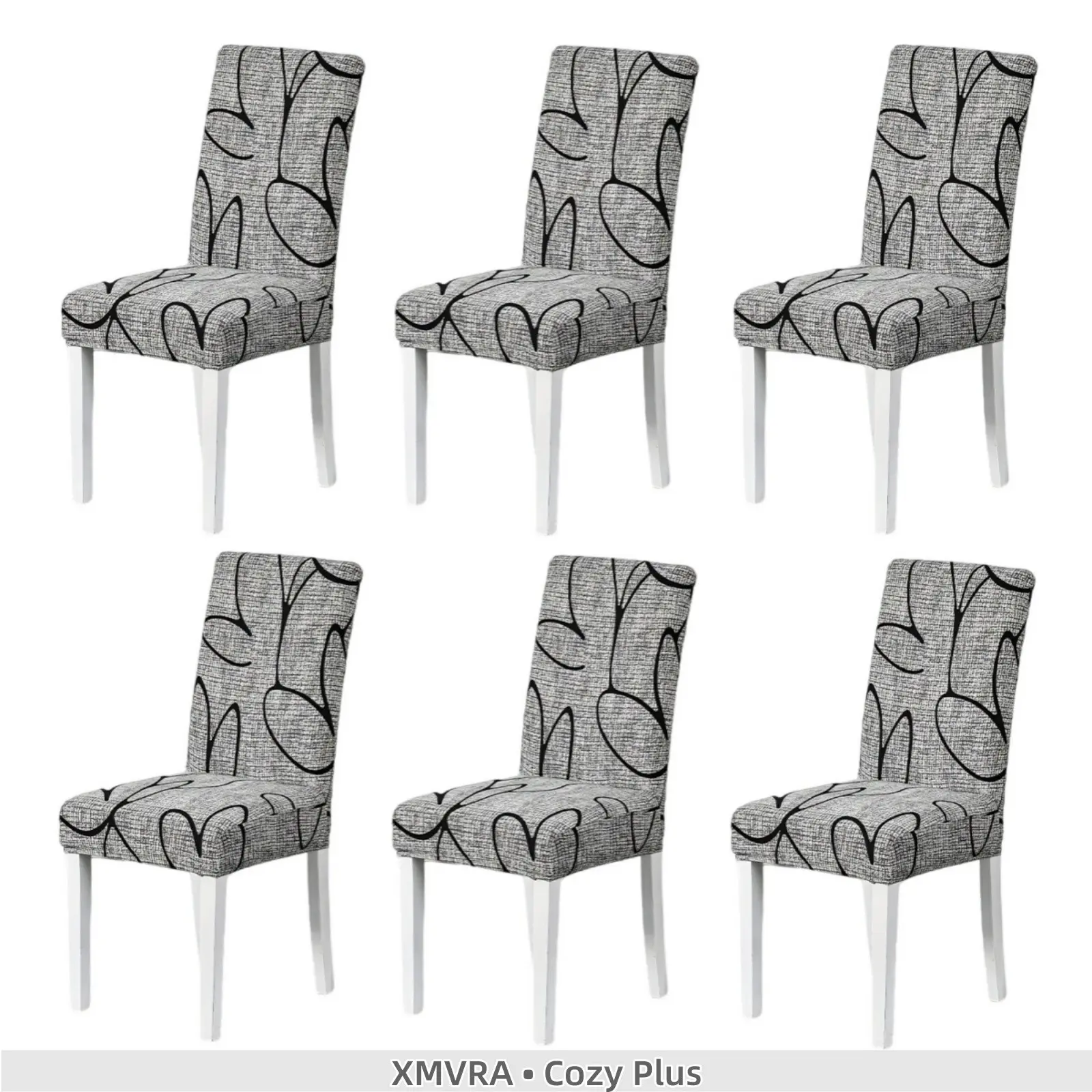 4/6 Pcs Floral Chair Covers, Elastic Fabric, Elegant Comfort, Home & Commercial Use, Hotel Quality, All Seasons Decor, Stretch Chair Slipcovers