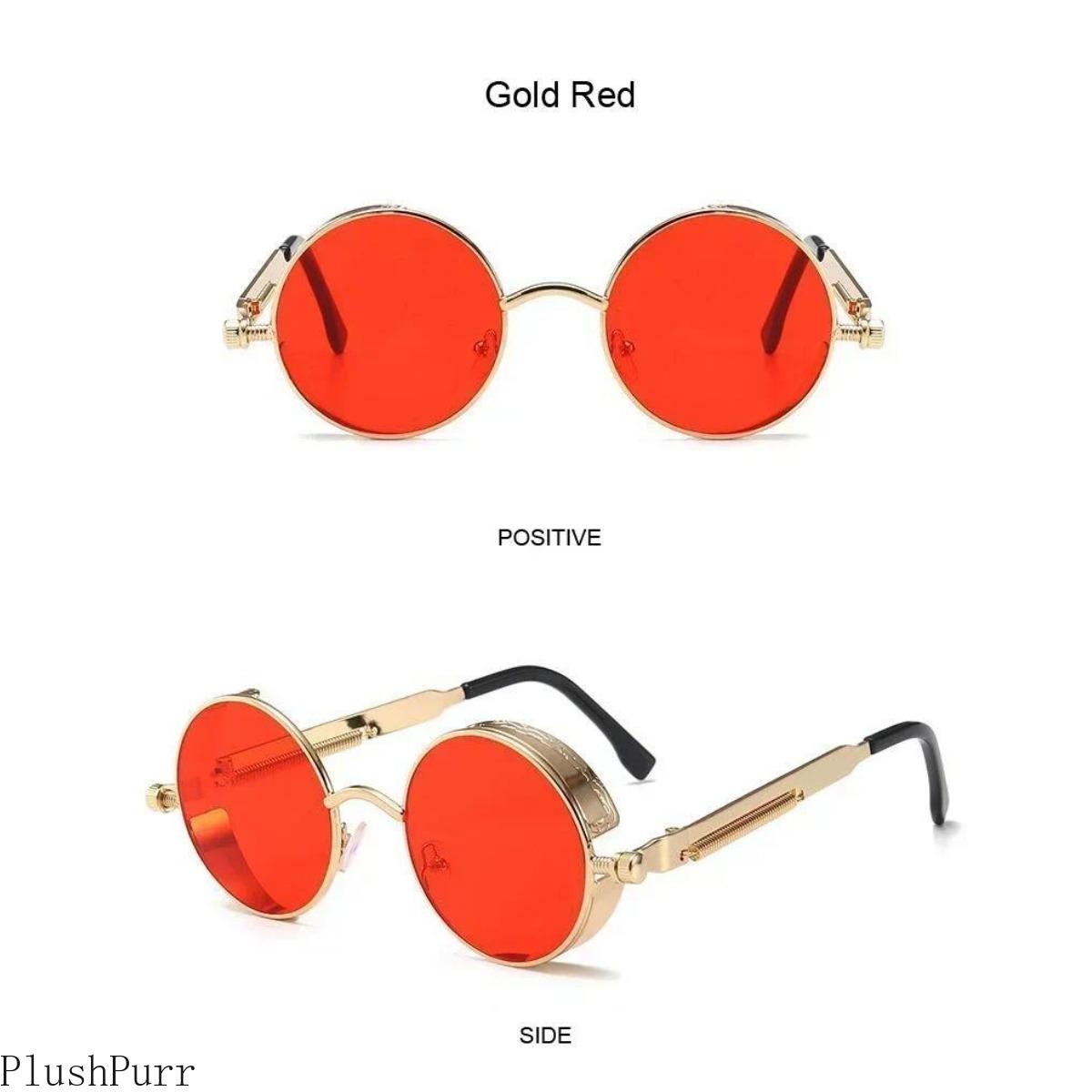 Metal Steampunk Sunglasses Men Women Fashion Round Glasses Brand Drsigner Vintage Sun Glasses High Quality Oculos De Sol UV400