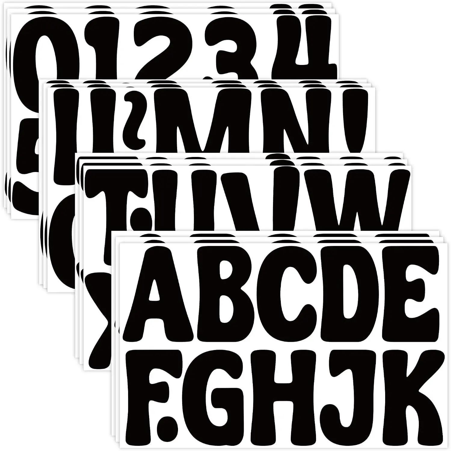 Letter Stickers Large Bulletin Board Letters for Classroom (Black, 3 Inch) | 12 Sheets 150 Pcs Alphabet Stickers, Self Adhesive, Vinyl Letter Stickers for Poster Board, Display Chalkboard, Mailbox Decor