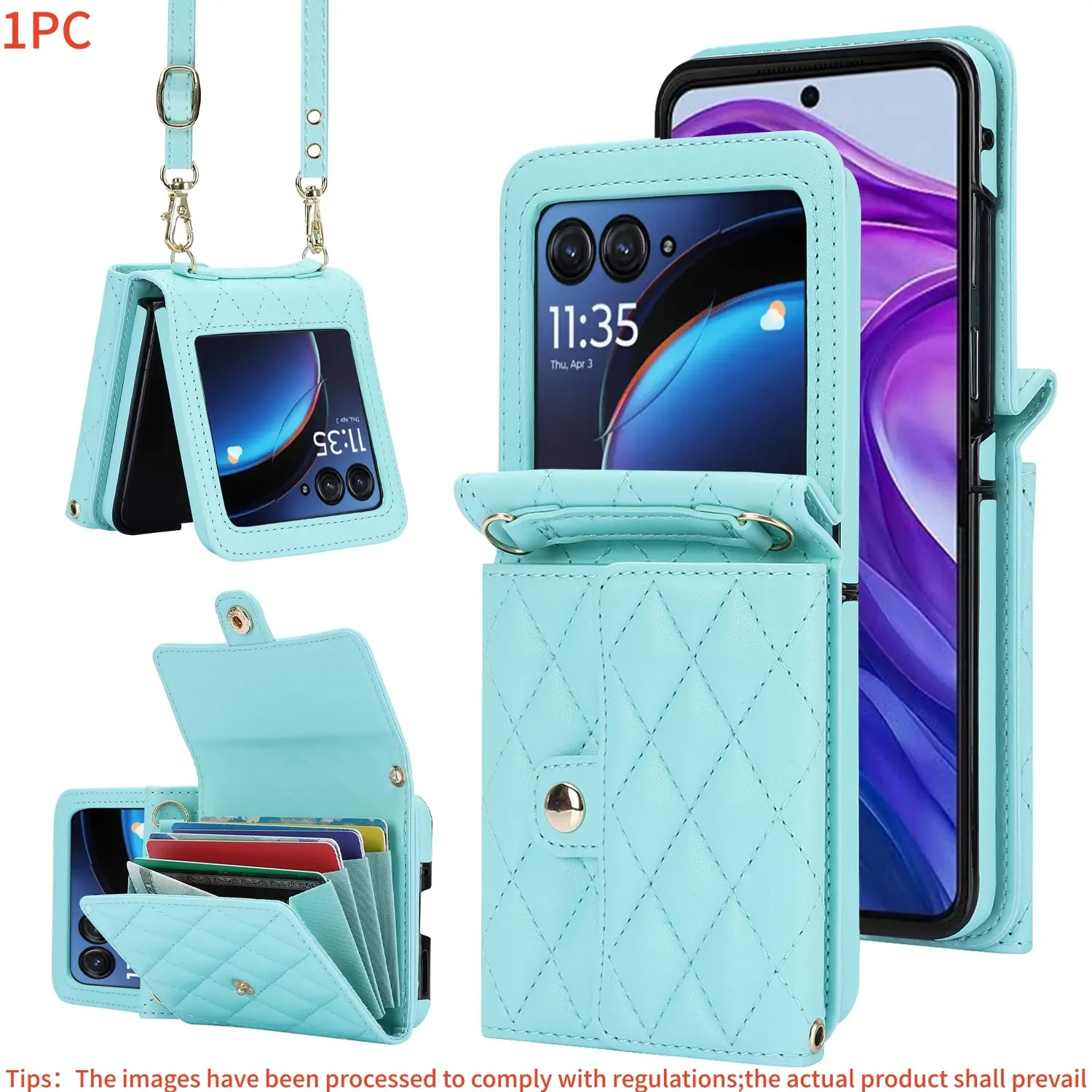 For Moto Razr 60 Ultra Phone Case, Foldable Stand Wallet, Multi-Card Slot, Protective Cover for Moto Razr 60/50/40, Solid Pattern Accessories