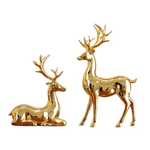 Modern Minimalist Resin Deer Sculpture, Office Desk Decor, Feng Shui Attraction, Entryway Ornament, Trendy New Arrival