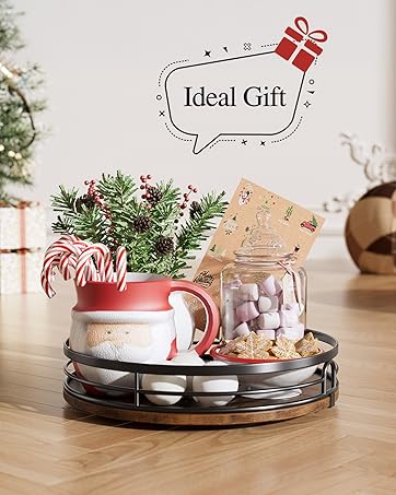 9.1'' Wood Lazy Susan Turntable Organizer for Cabinet, 2 Tier Lazy Susan Spice Rack Organizer for Kitchen, Table Top, Countertop, Pantry, Medicine Organizer 9.1'' Wood Lazy Susan Turntable Organizer for Cabinet, 2 Tier Lazy Susan Spice Rack Organizer for Kitchen, Table Top, Countertop, Pantry, Medicine Organizer