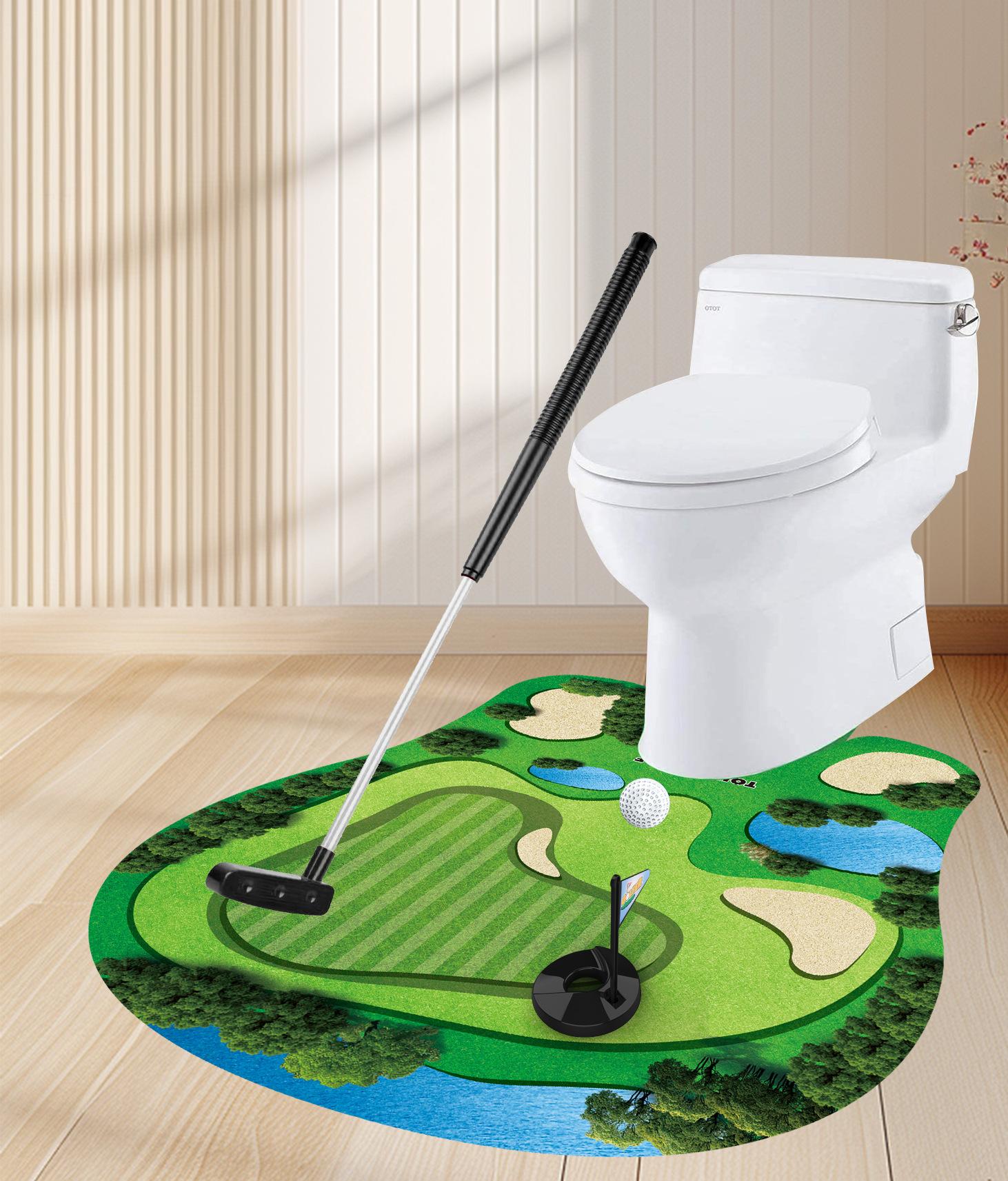 Mini Toilet Golf Set 6-Piece Desk Putting Game for Adults Kids Funny Office Toy Gift Family Fun Trending Gadget