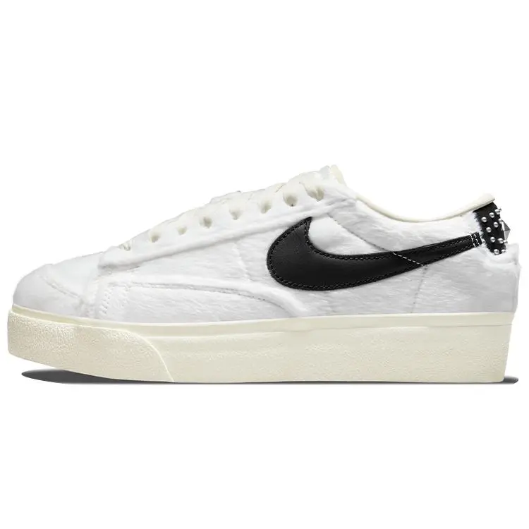 Nike Blazer Platform Women’s Low-Top Sneakers with Rivet Detail in White Verifiable, with credentials and supporting global authentication