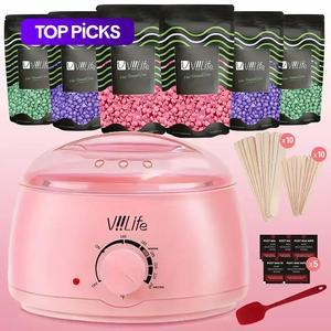 wax warmer kit, 1 set waxing kit for women and men, wax warmer for hair removal, at home waxing kit for face, body, legs, arms, underarm, bikini