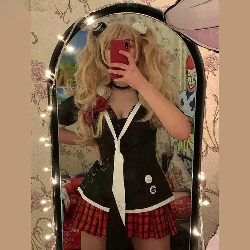 Costume de Cosplay Danganronpa, Costume d'halloween, ensemble d'uniforme Anime, cravate, mignon, uniforme scolaire