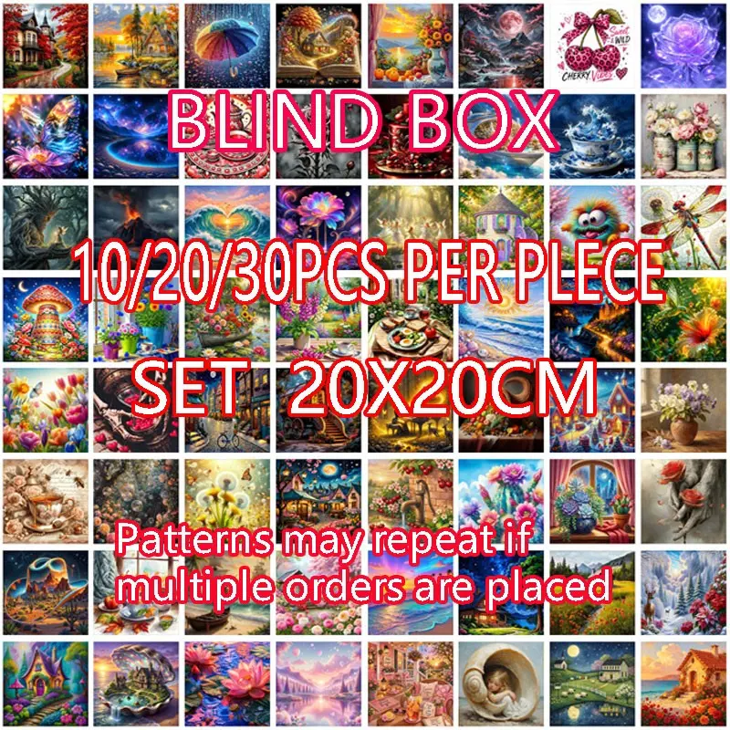 10pcs/20pcs/30pcs Multicolor Landscape Diamond Painting Kit, DIY Diamond Art, DIY Craft Set, Home Wall Decor Gift, Stress Relief Birthday Present
