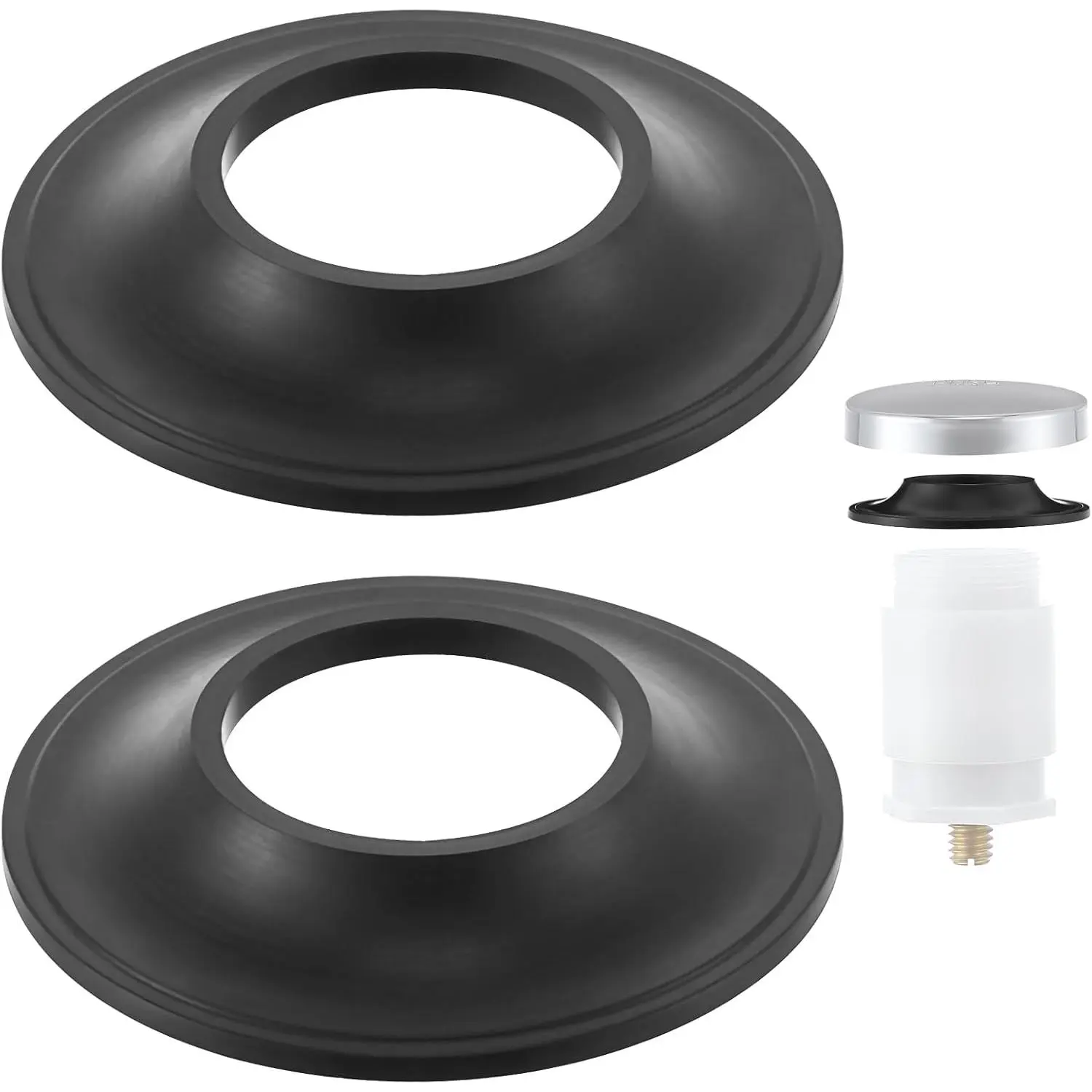 2 Pack Tub Stopper Gasket for Tub Drain Assemblies, Replaces Stopper Bathtub Drain Gasket, for Tip  Style Bathtub Stoppers (2-1/16 in. x 1 in. x 1/4 in), Easy Installation
