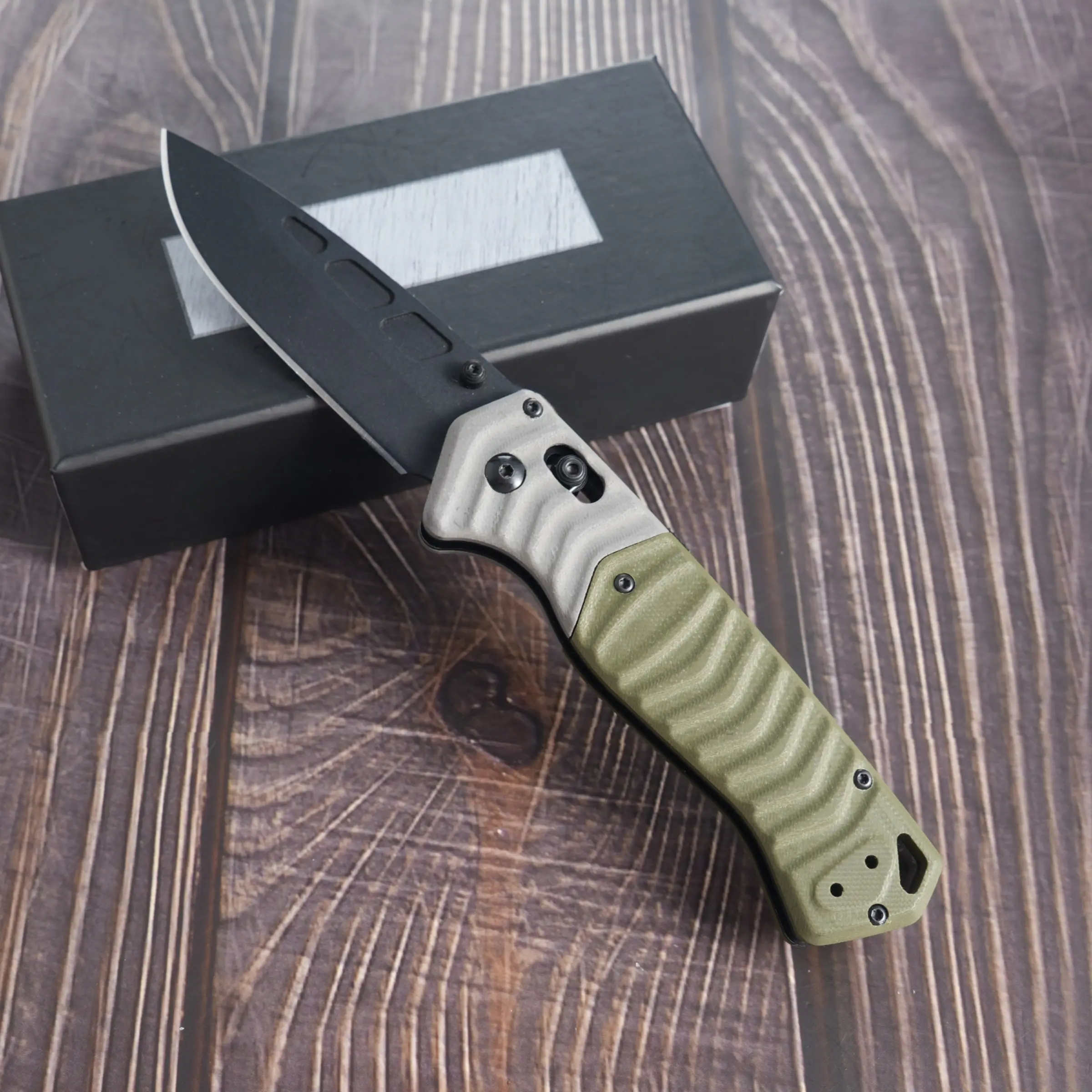 1pc 593 Folding Knife, Lightweight High-Quality Edc Pocket Knife, Fruit Knife, Dinner Knife, Camping Fishing Travel Gear, Hard Blade, Christmas Gift, Men's Gift