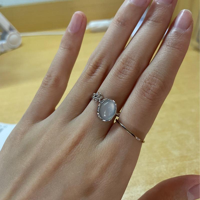[Phantom Ring] French-style unique moonstone ring with a high-end feel, niche ins-style simple women's ring