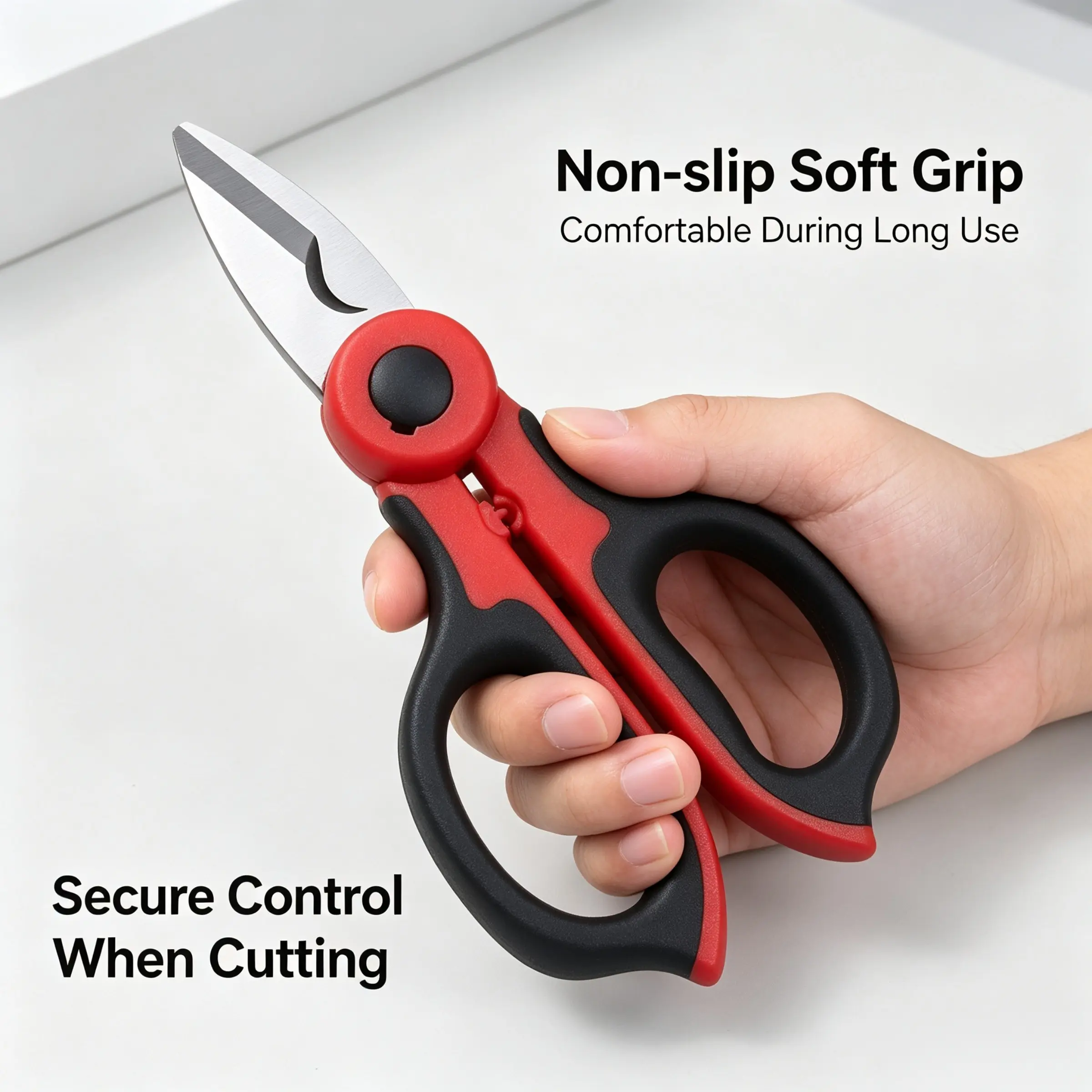Multi-Functional Electrician Scissors, Stainless Steel Cable Cutter, Wire Clipper, Metal Sheet Cutter, Insulated Slot Knife, Cutting Tool, Secure Grip