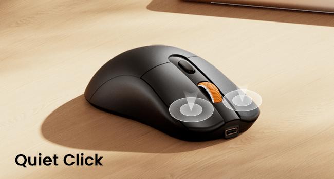 Bluetooth Wireless Mouse for MacBook Pro/Air, USB C Mouse, EM15 Rechargeable Compact Portable for Laptop, iPad, Tablet, Chromebook-Black