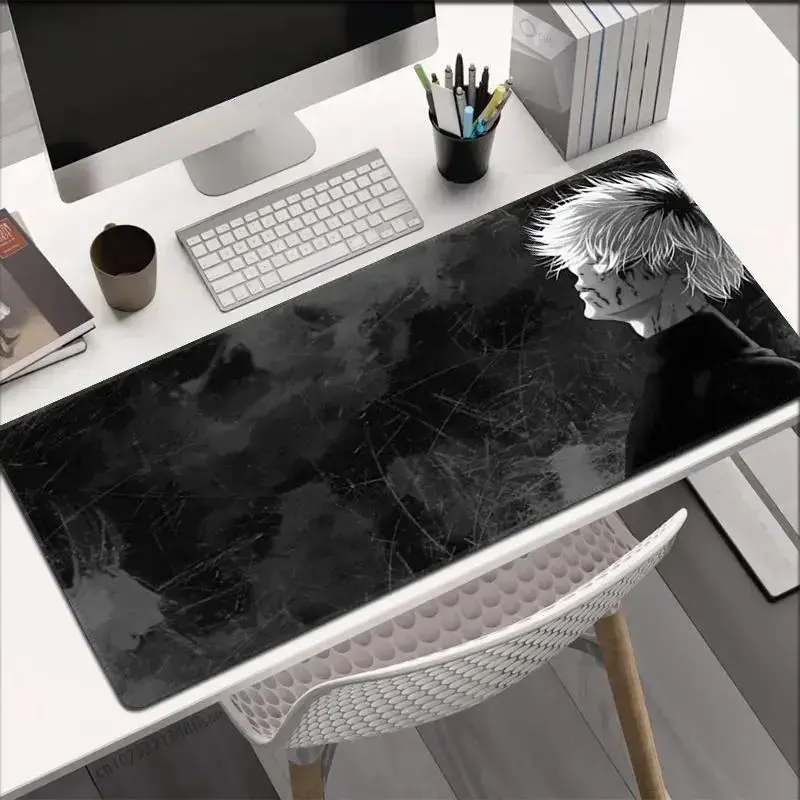 Anime Tokyo Ghoul Kaneki Ken Mousepad - HD Printing Gaming Mouse Pad, Locking Edge, Non-Slip 90x40cm XXL Computer Desk Mat for Gamers, PC Keyboard Mat, Back to School Mouse Accessory, Gamer Art
