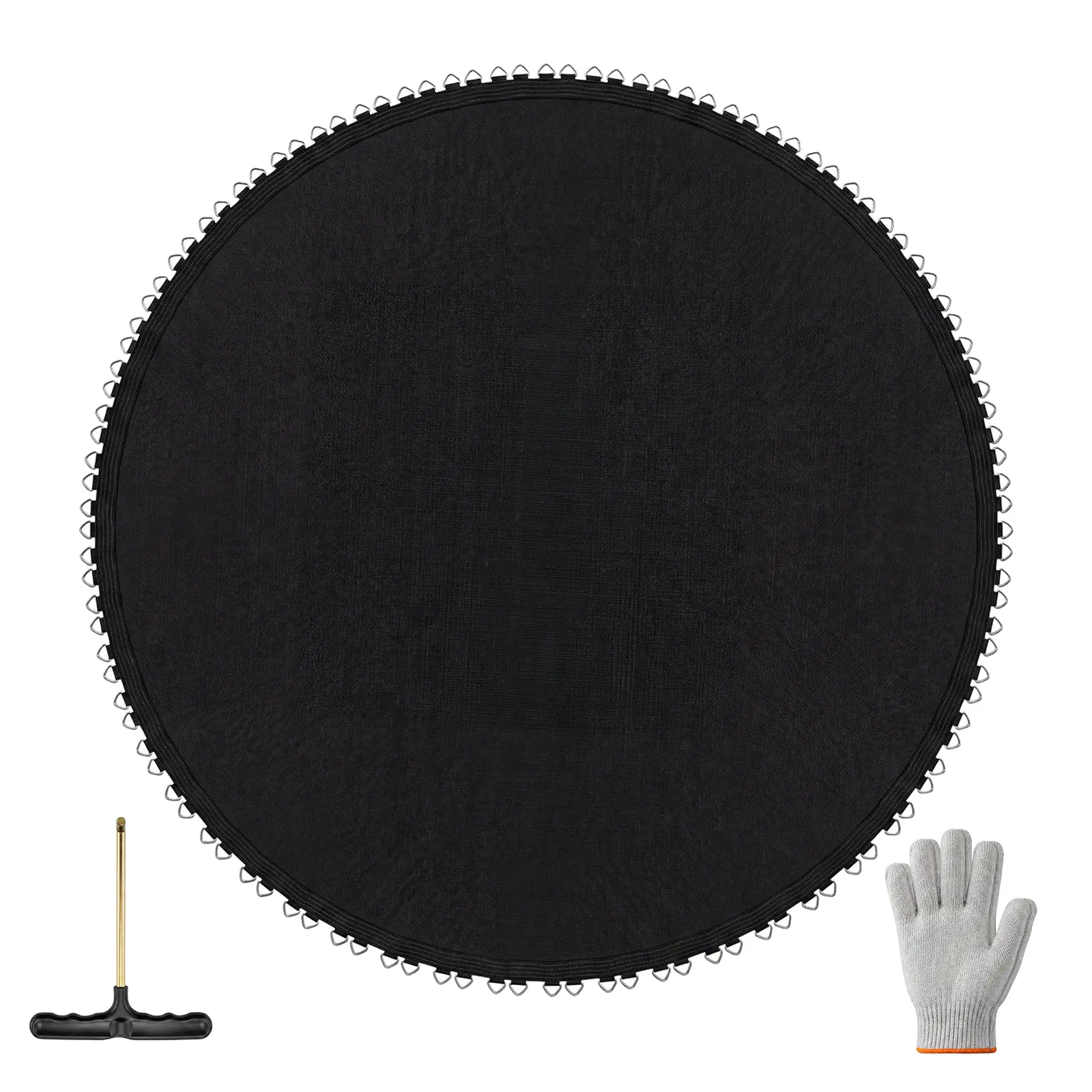 Trampoline Replacement Mat, Heavy-Duty PP Jumping Mat for 12/14/15 ft Round Trampolines, UV-Resistant Jumping Pad for Indoor Outdoor Backyard Play