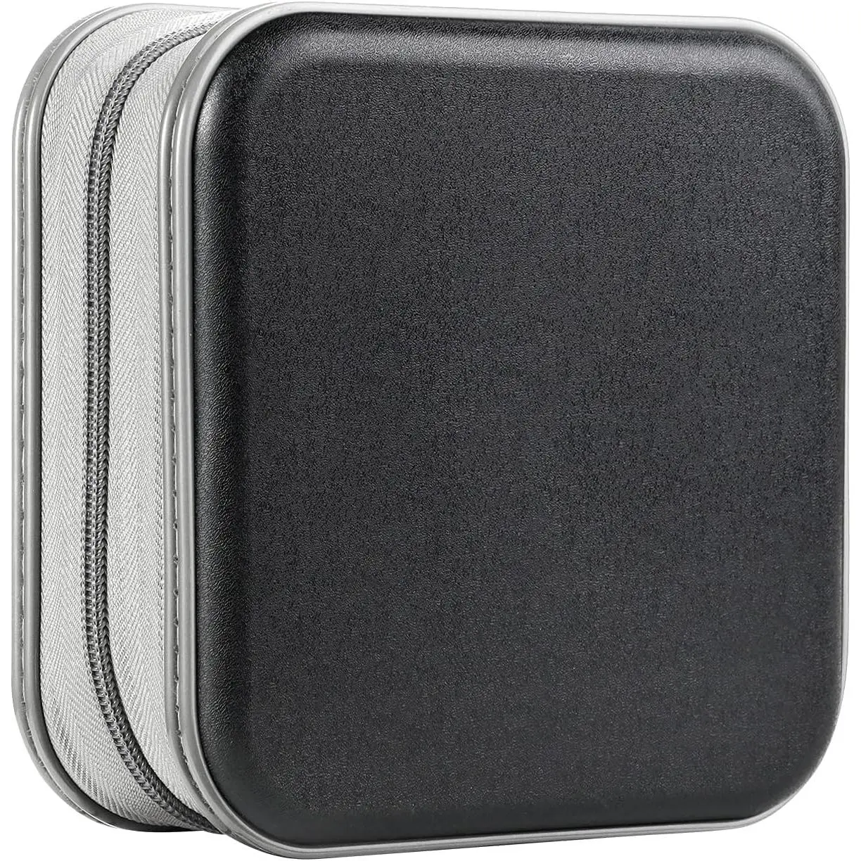 48 Capacity CD Case, Portable DVD Case Holder for   Travel | CD DVD Storage, Space-Saving Hard Plastic Organizer with Smooth Zipper, Dust &  Protection for Blu-ray/CD/DVD