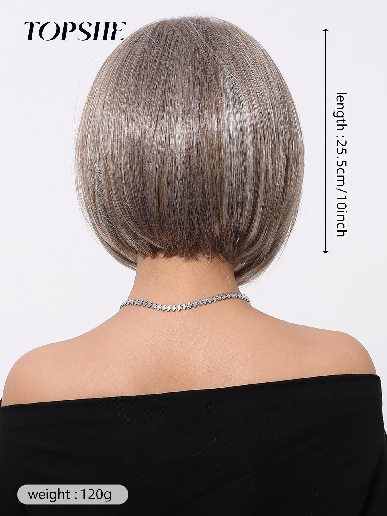 10 Inch Short Straight Bob Wig, Gorgeous Fluffy Wigs for Women, Synthetic Lace Front Wigs, Lace Frontal Wigs for Party, Daily Use