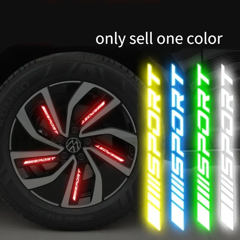 Sports hub sticker, English letters car sticker, creative and unique tire decoration sticker, racing hub sticker