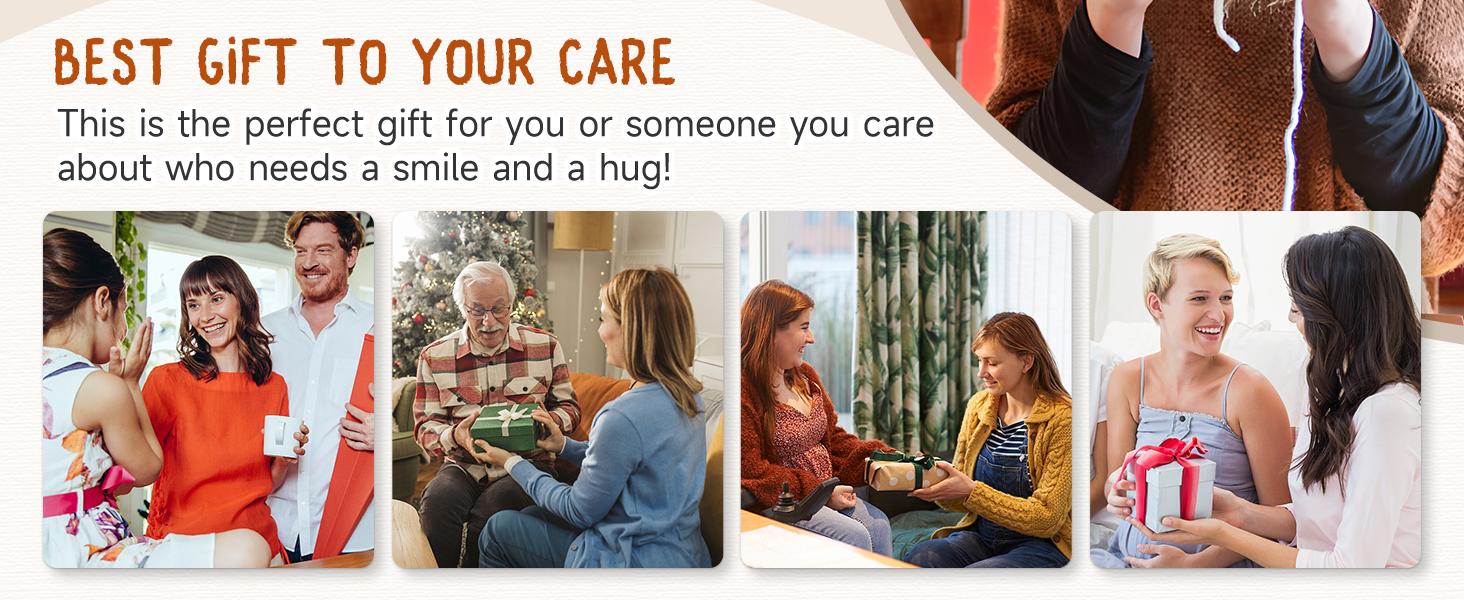 Emotional Support Highland Cow Cute Crochet Desk Decor, Mini Funny Adorable Stuffed Highland Cow Figurine, Positive Crochet Animal Ornament for Women & Coworkers, Heartwarming Cheer Up Gifts & Lovely Desktop Decor to Boost Mood Daily