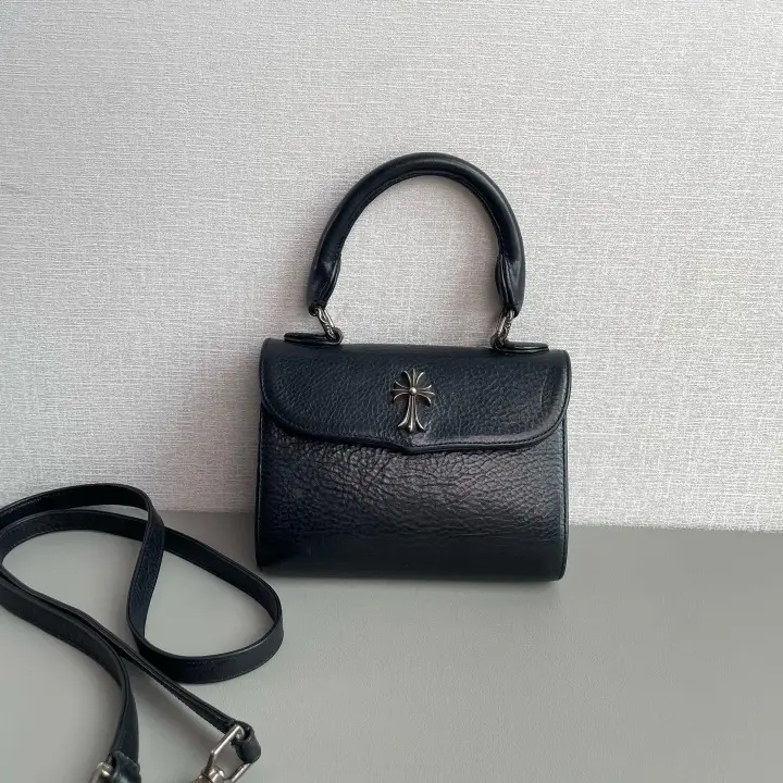 Pre-owned Chrome Hearts Doc Adams Cross Detail Mini Tote in Black