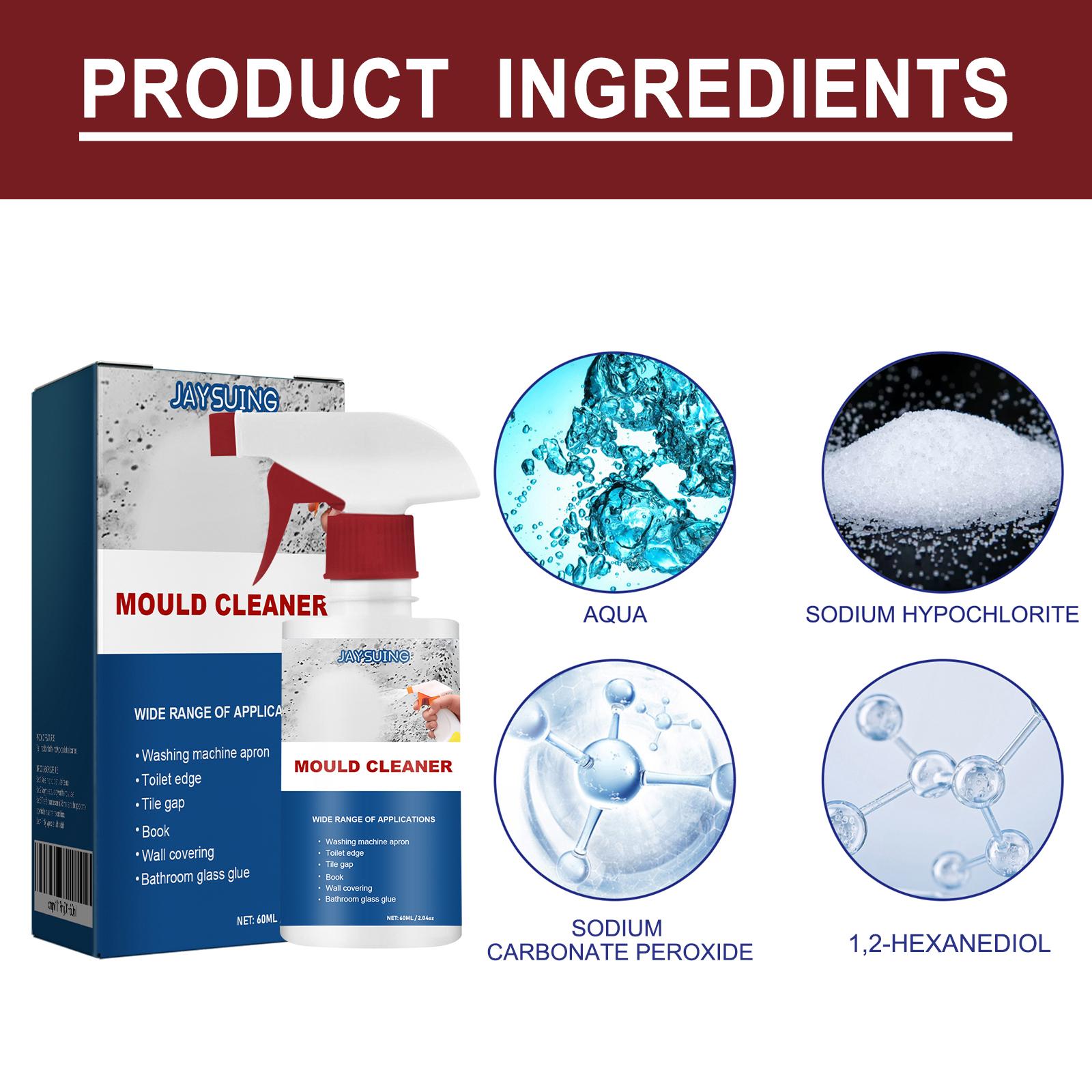 Jaysuing Mold Remover Spray, Ceiling Bathroom Tile Wall Multi-Effect Cleaning Decontamination And Mildew Removal Spray