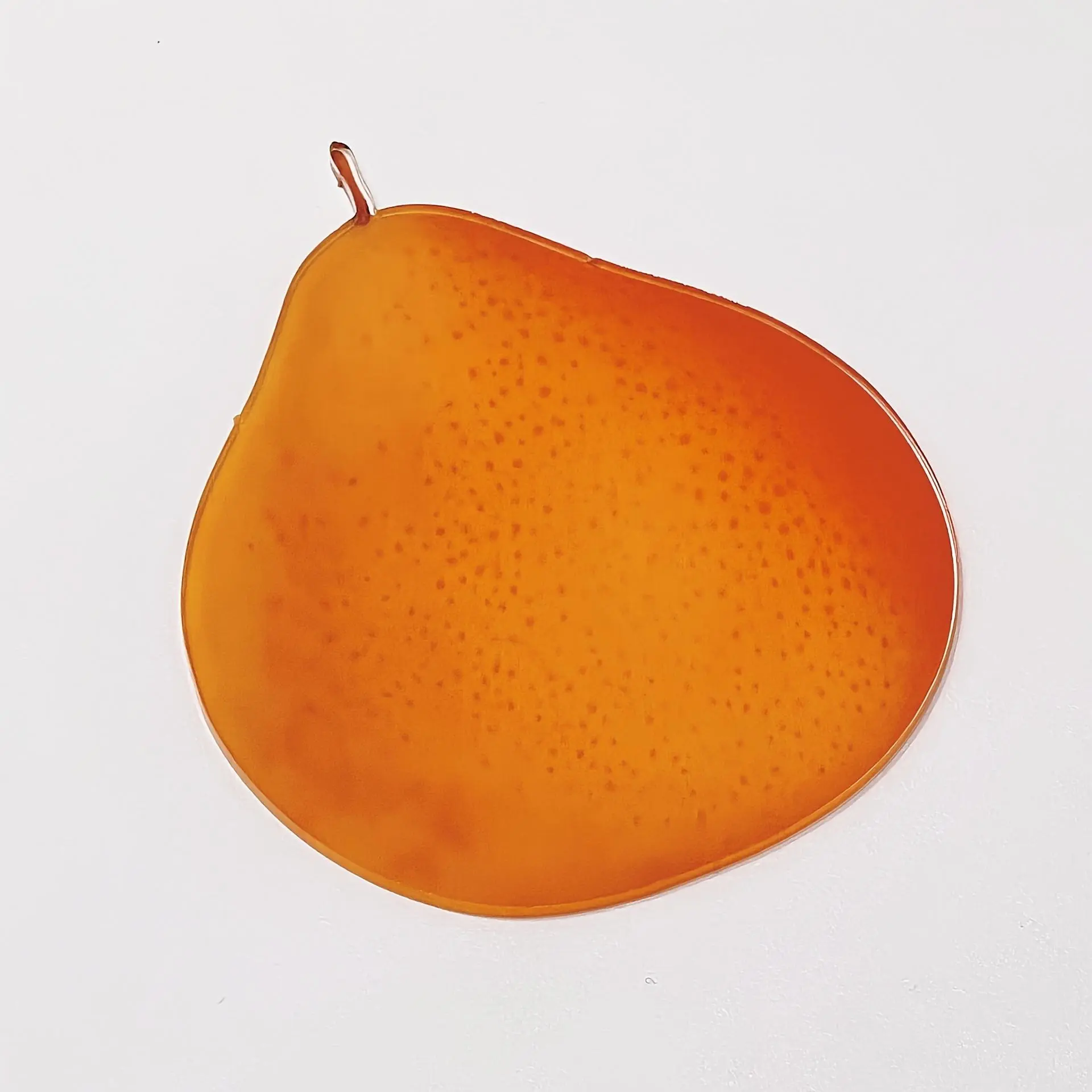 1pc Creative Cute Orange Acrylic Transparent Heat-Resistant Coaster, Desktop Ornament Heat Insulation Pad