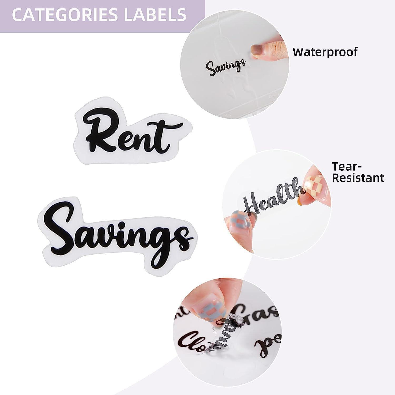 A6 Budget Binder Set, 1 Count Budget Planner with 2 Counts Personality Stickers & 12pcs Budget Sheets & 8 Counts Binder Pockets & 10pcs Multi-colored Labels, Stationery Supplies for Home School Office Dormitory