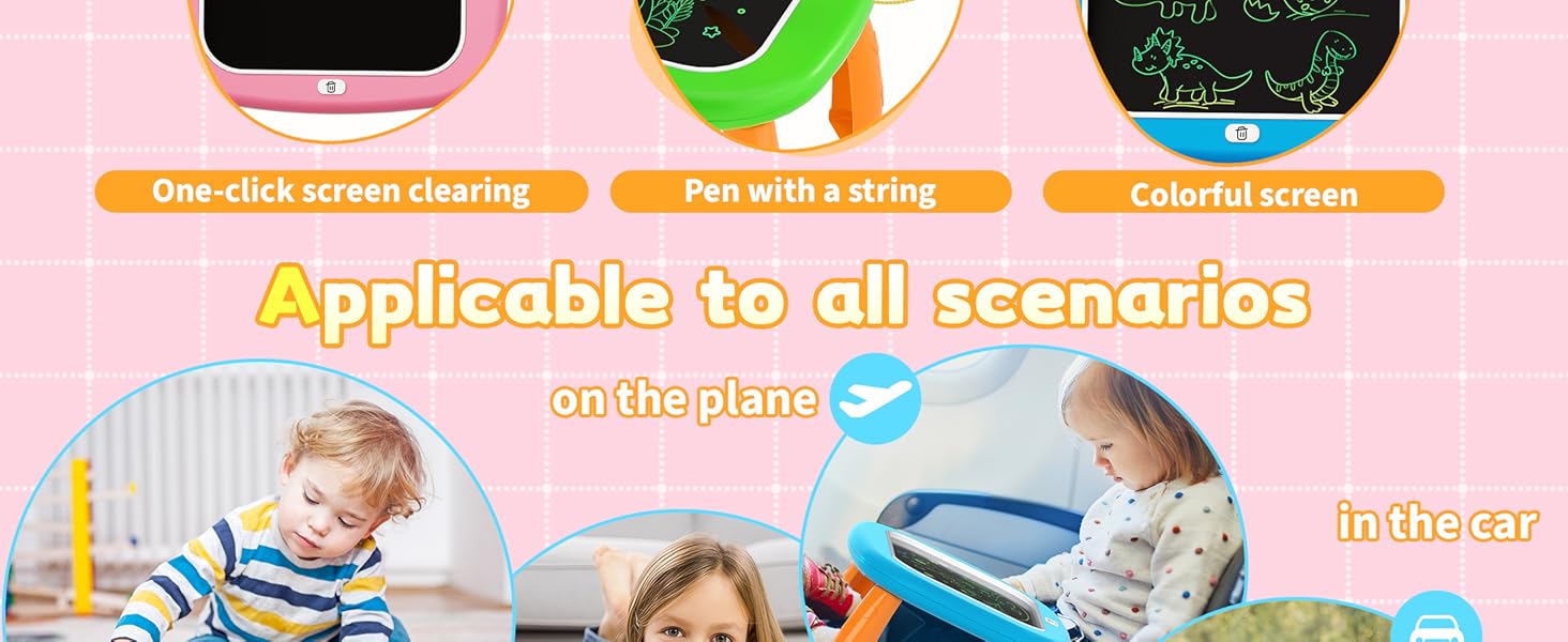 LCD Writing Tablet for Kids 1 2 3 4 5 Year Old Toddler Drawing Pad Doodle Board Toy Gift for Boys Girls Birthday Christmas Blue