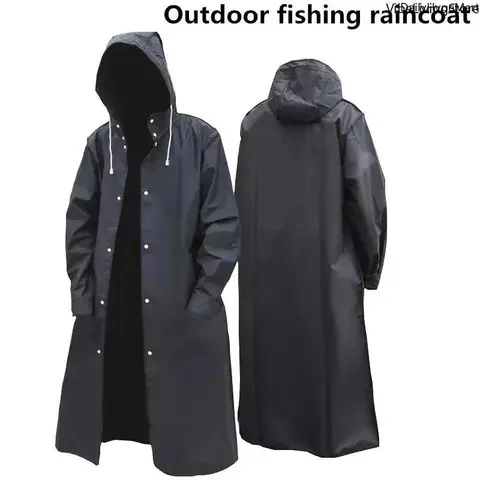 Unisex EVA Waterproof Hooded Raincoat - Full Body Cover, Lightweight Outdoor Sports Rainwear for Hiking, Travel (Sizes L, XL, XXL, 3XL)