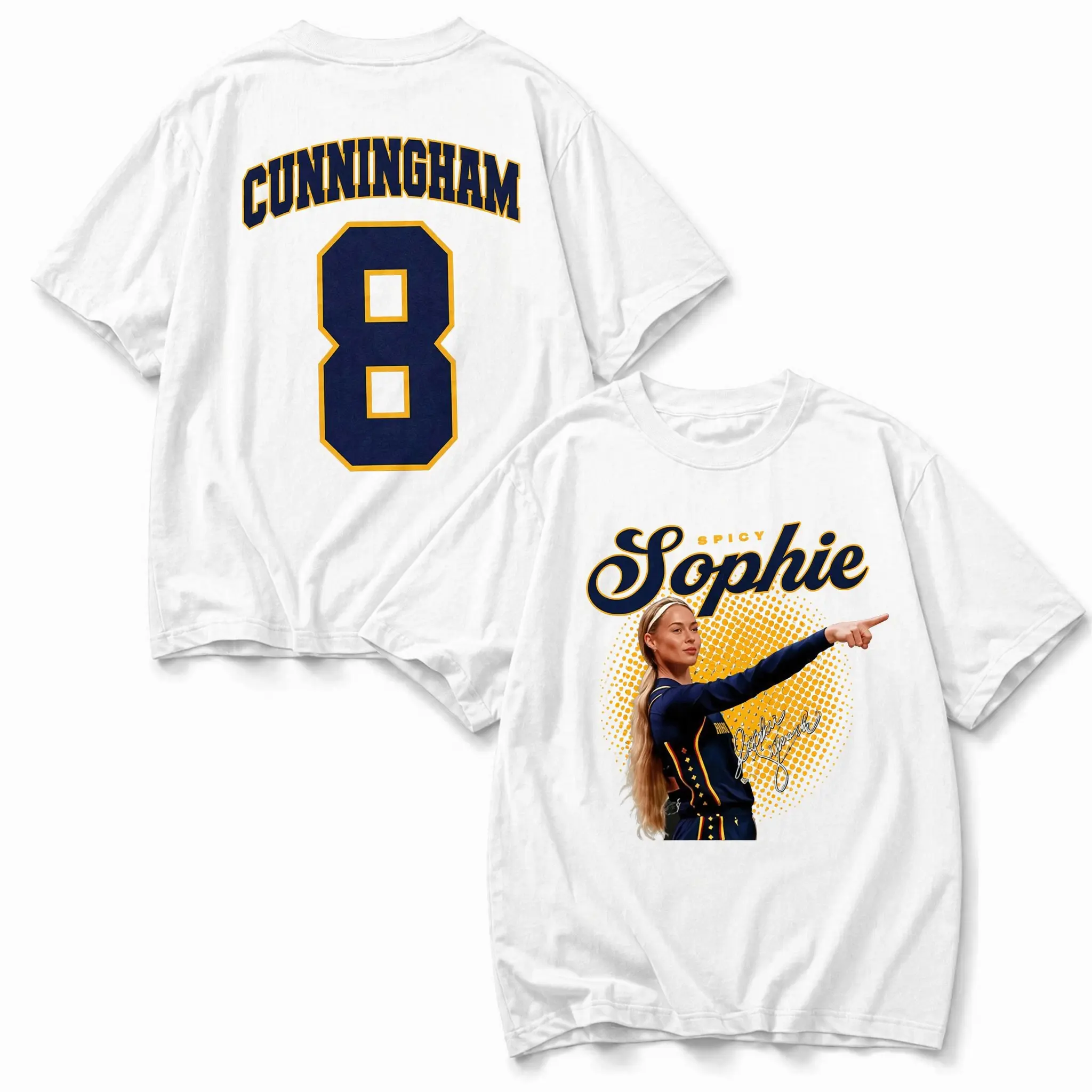Unisex Sophie Cunningham # 8 Double Sided Basketball T-Shirt, Game Day Oversized Graphic Tee,  Streetwear Sports Fan Shirt, Gift for Fans