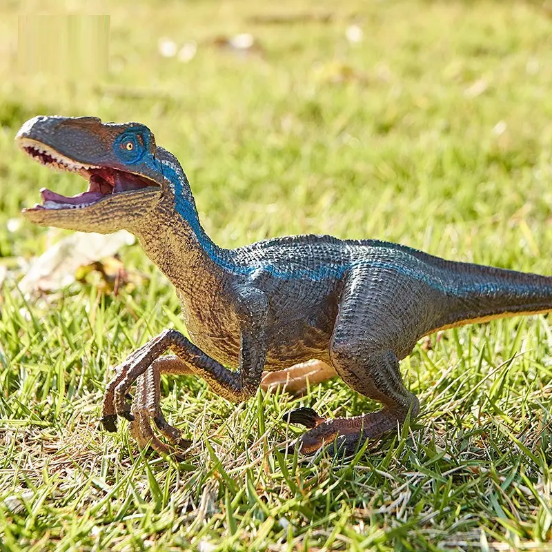 Realistic Moving Mouth Velociraptor Statue Figurine, Durable Colorful PVC, Indoor Outdoor Home Decor, Desktop Ornament, Dinosaur Figurine, Birthday Party Gift, Christmas Halloween Decoration