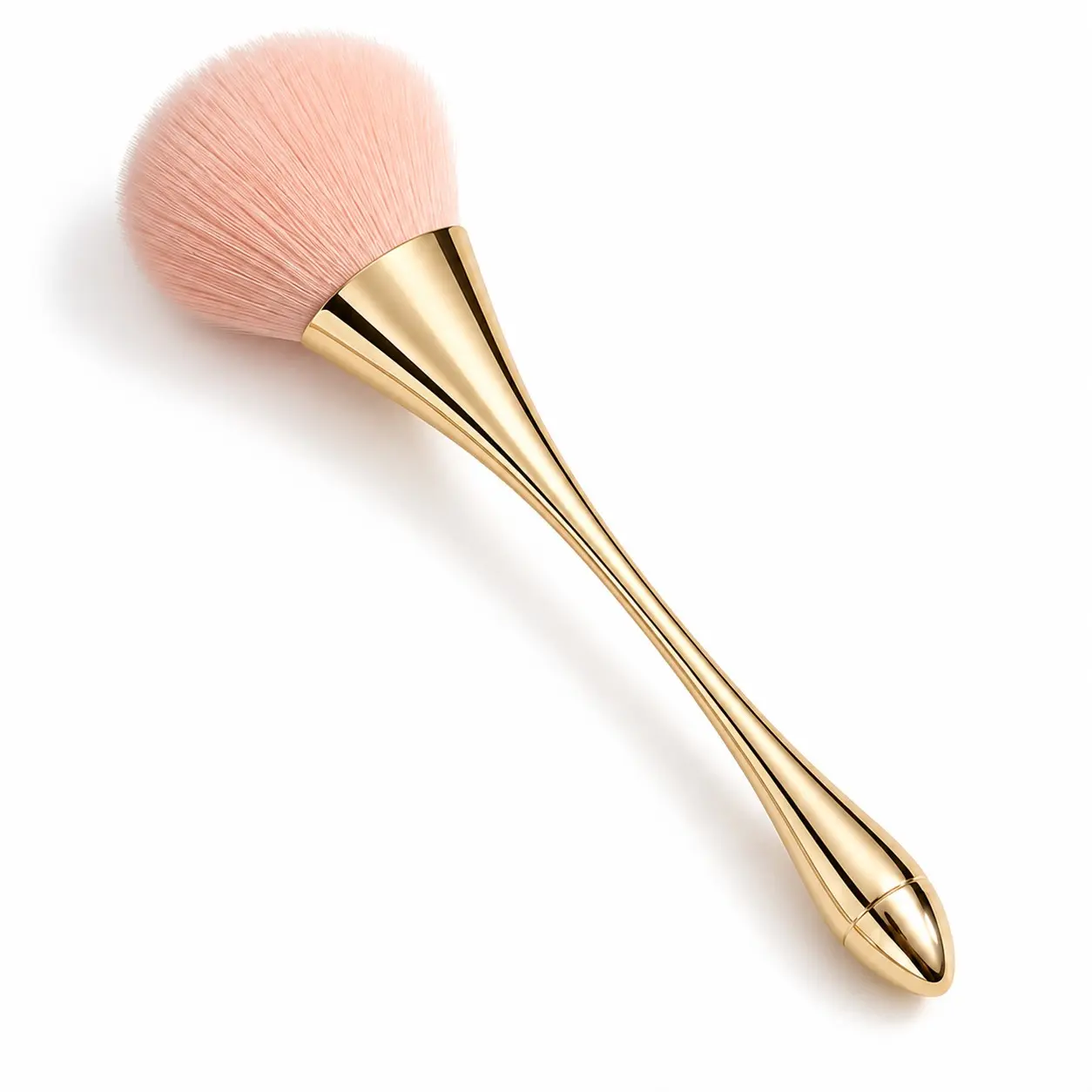 Rose Gold Blush Brush, Soft Bristles, Luxurious Face Brush, Ideal for Blush, Bronzer, Highlighter, Contour, Smooth Blend, Makeup Tool, Gift for Women