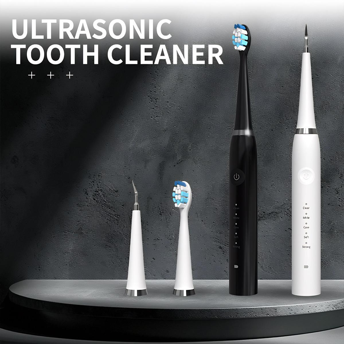 Women's Ultrasonic Oral Teeth Cleaning Machine, Waterproof Selfcare Cleansing Kit with LED Light, 5 Modes, Rechargeable Cleanser, 2-Replaceable-Head Multi-Pack Women's Ultrasonic Oral Teeth Cleaning Machine, Waterproof Selfcare Cleansing Kit with LED Light, 5 Modes, Rechargeable Cleanser, 2-Replaceable-Head Multi-Pack