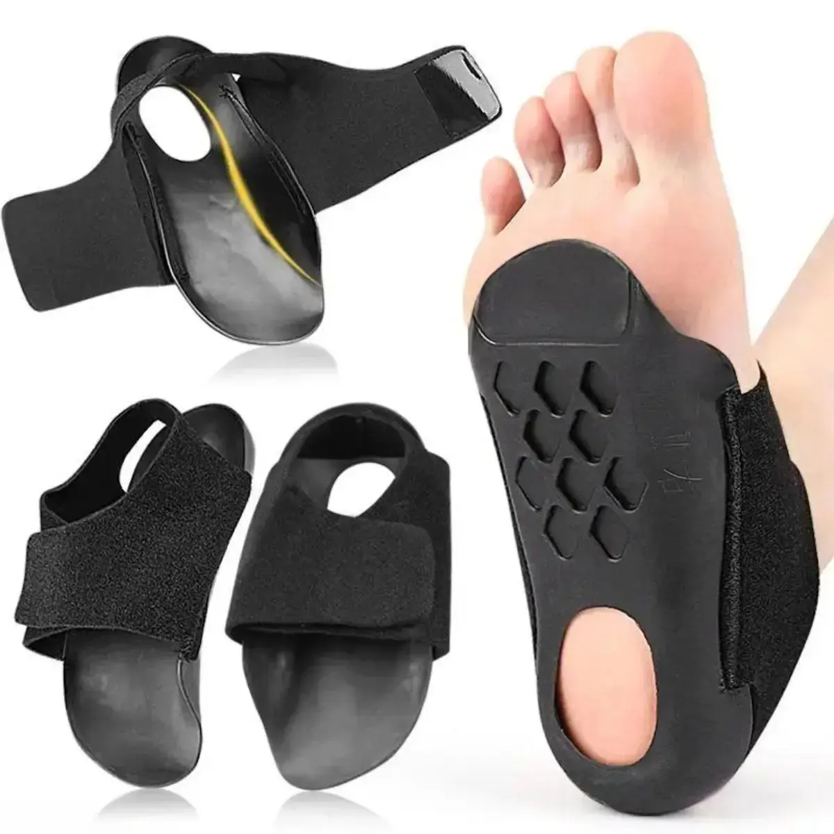 Orthotic Gel Insoles Arch Support Inserts for Plantar Fasciitis Flat Feet Pain Relief Cushioned Shoe Insoles Shock Absorbing Comfort Inserts for Running Walking Sneakers Athletic Shoes Work Boots Daily Wear Foot Support for Men and Women