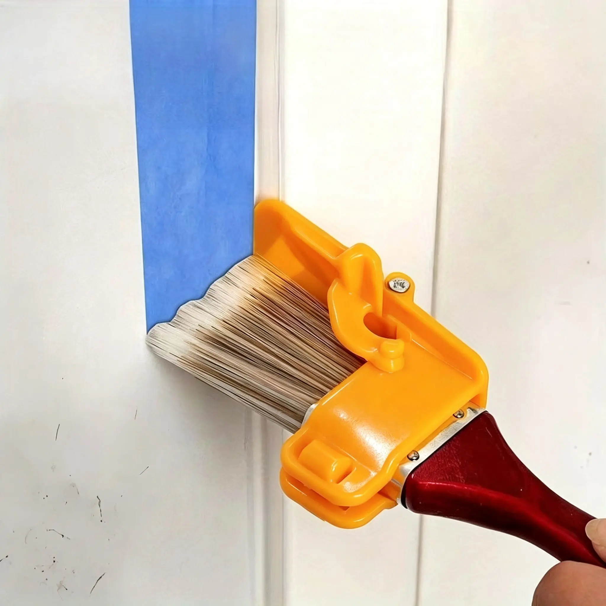 1/2/3pcs Interior Wall & Ceiling Paint Brush Set, for Corner Trimming, Faux Wool Brush, Latex Paint Edging Tool, Furniture Paint Brushes, Paint Brushes for Walls, Paint Edger Tool