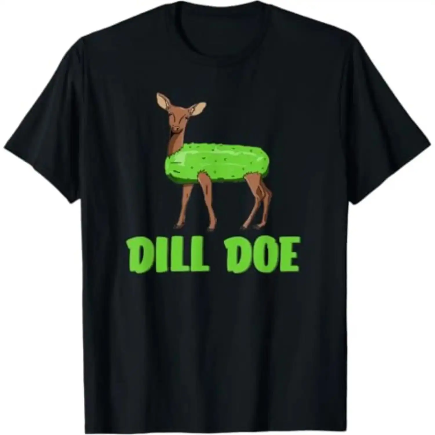 Funny Dill Doe Graphic T-Shirt, Unisex Casual Round Neck Short Sleeve Top with a Hilarious Deer Pun, Quirky Nostalgic Gift, Shortsleeve, Tops, Menswear, All Seasons, Bold Attitude