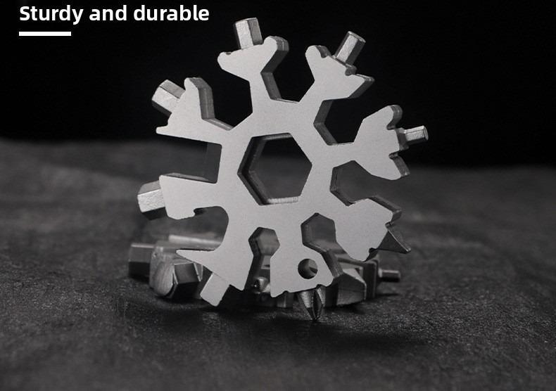 Multi-functional key snowflake wrench, multi-purpose electrician tool, universal portable screwdriver