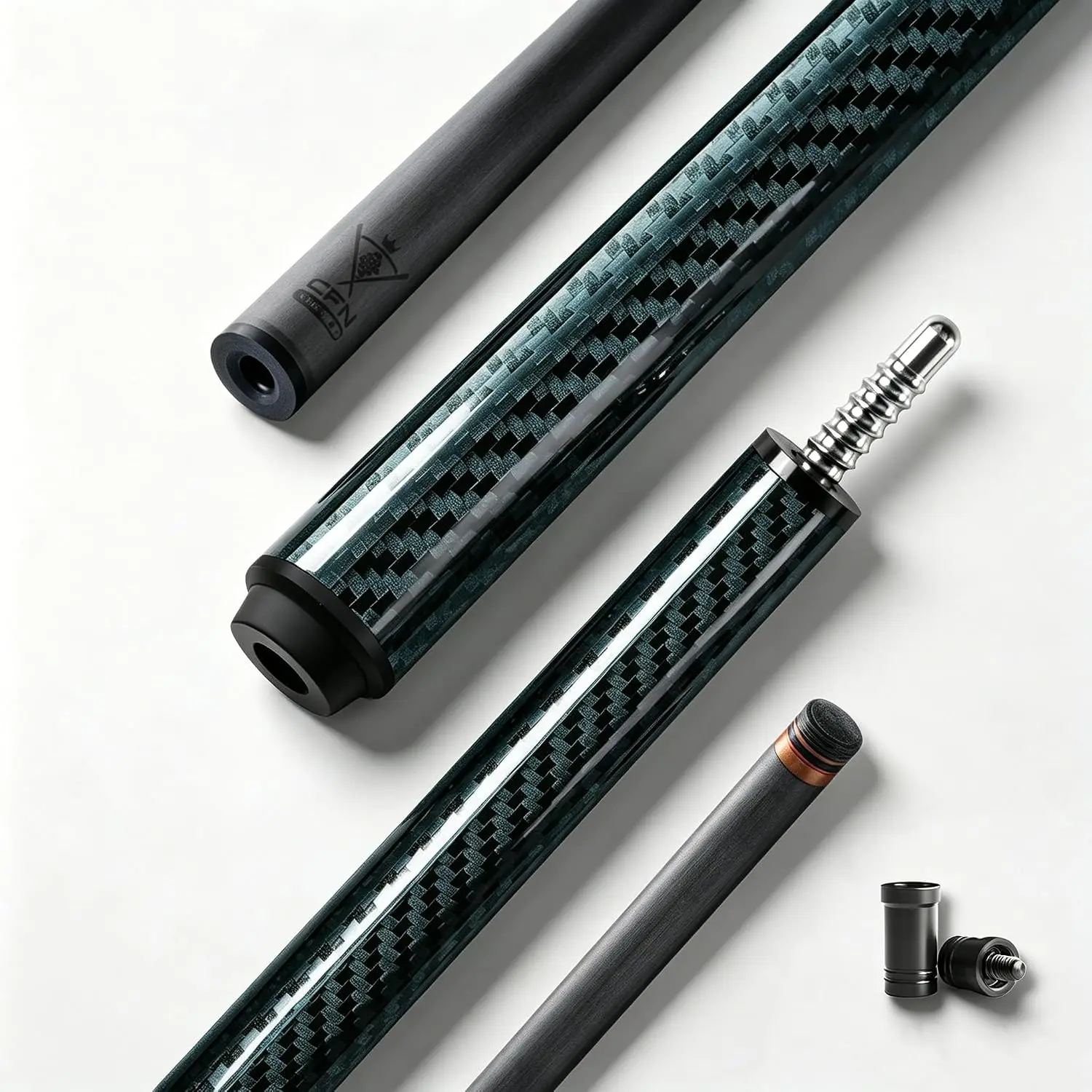 Carbon Fiber Pool Cue Stick - Low Deflection Professional Pool Sticks for Adults,  Carbon Shaft Billiard Cue with 3/8-8 Joint, Multi-Layer Tip, Wrapless Grip
